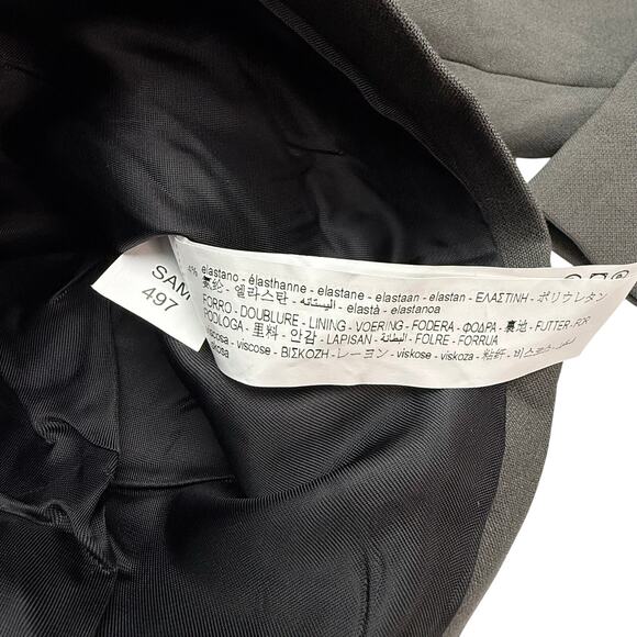 NWT ZARA Crop Blazer with Gold Buttons XS Dark Gray - Picture 10 of 12